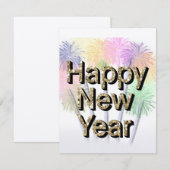 Happy New Year-groetenkaart (Voorkant / Achterkant)