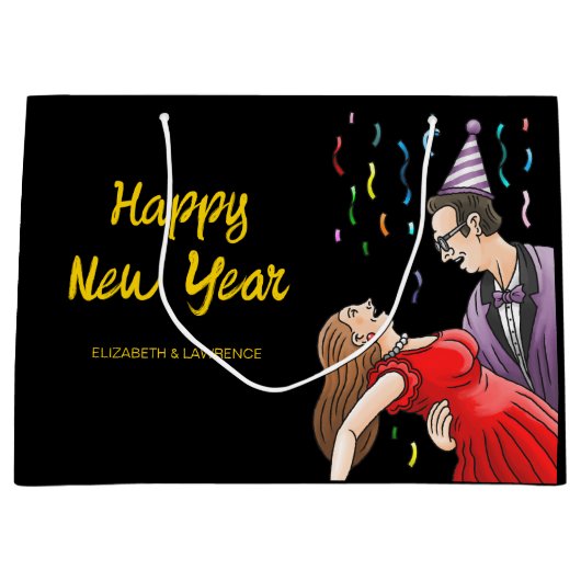 Happy New Year Groot Cadeauzakje (Voorkant)