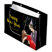 Happy New Year Groot Cadeauzakje (Voorkant Gekanteld)