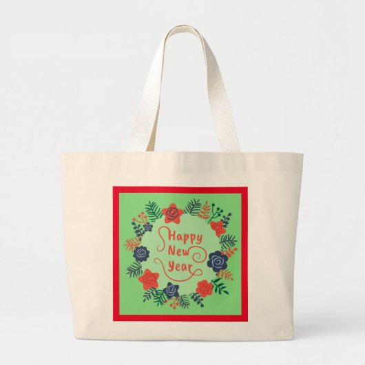 HAPPY NEW YEAR GROTE TOTE BAG (Voorkant)