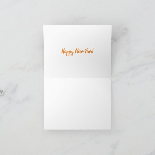 Happy New Year Gym Bull Terrier Feestdagen Kaart (Binnen)