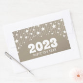Happy New year hangende sterren garland Rechthoeki Rechthoekige Sticker (Envelop)