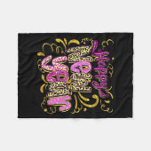 Happy New Year Hello 2026 Retro Leopard Fleece Deken (Voorkant (Horizontaal))