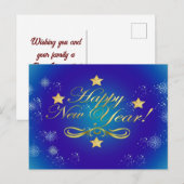 Happy New Year Holiday Briefkaart (Voorkant / Achterkant)