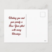 Happy New Year Holiday Briefkaart (Achterkant)