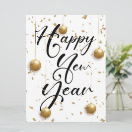 Happy New Year Holiday Card Feestdagenkaart