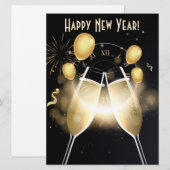 Happy New Year Holiday Card Feestdagenkaart (Voorkant / Achterkant)