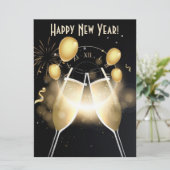 Happy New Year Holiday Card Feestdagenkaart (Staand voorkant)