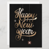 Happy New Year Holiday Card Feestdagenkaart (Voorkant / Achterkant)