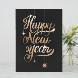 Happy New Year Holiday Card Feestdagenkaart