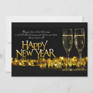 Happy New Year Holiday Card Feestdagenkaart