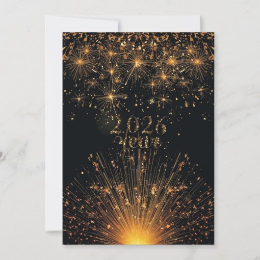 Happy new year holiday elegant Flat Card (Voorkant)