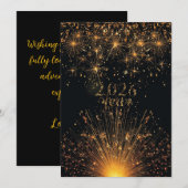 Happy new year holiday elegant Flat Card (Voorkant / Achterkant)