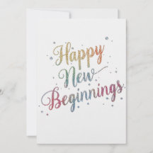 Happy new year holiday elegant Flat Card