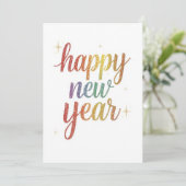 Happy new year holiday elegant Flat Card (Staand voorkant)