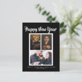 Happy New Year Holiday Foto gepersonaliseerd Briefkaart (Staand voorkant)