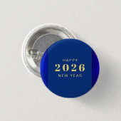 Happy New Year Holiday Ronde Button 3,2 Cm (Voorkant /achterkant)