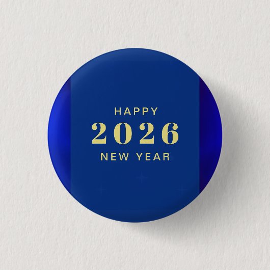 Happy New Year Holiday Ronde Button 3,2 Cm (Voorkant)