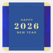 Happy New Year Holiday Vierkante Sticker (Voorkant)