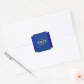 Happy New Year Holiday Vierkante Sticker (Envelop)