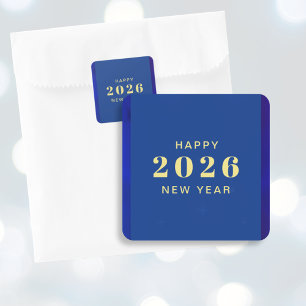 Happy New Year Holiday Vierkante Sticker