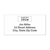 Happy New Year Holiday Zelfinktende Stempel (Design)