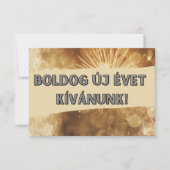 Happy New Year Hongaarse kaart (Voorkant)