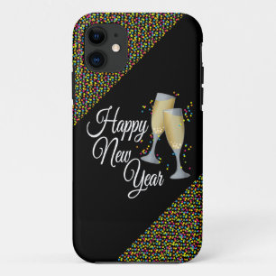 Happy New Year I Champagne Glasses Case-Mate iPhone Case