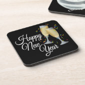 Happy New Year I Champagne Glasses Drankjes Onderzetter (Linkerzijde)