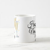 Happy New Year I Champagne Glasses Magische Mok (Center)