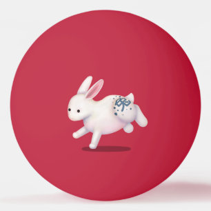 "Happy New Year" in het Chinese Zodiac Rabbit Pingpongbal