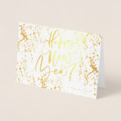 Happy New Year in Real Folie handgeschreven tekst Folie Kaarten (Voorkant)