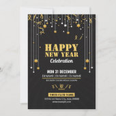 Happy New Year Invitation Flyer Kaart (Voorkant)
