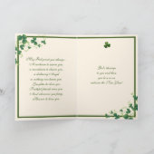 Happy New Year Irish Prayer Blessing Religious Kaart (Binnen)