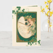 Happy New Year Irish Prayer Blessing Religious Kaart (Gele Bloem)