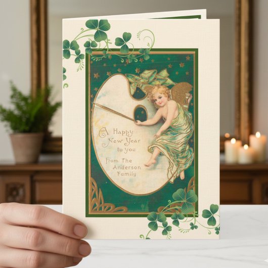 Happy New Year Irish Prayer Blessing Religious Kaart