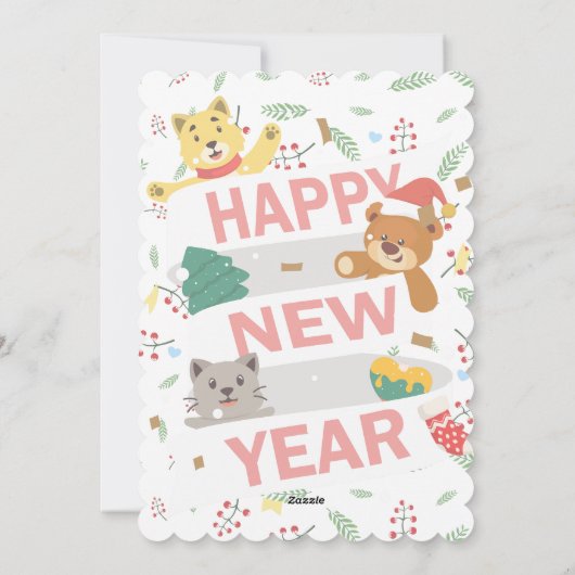 Happy new year Kaart (Achterkant)