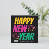 Happy New Year Kaart (Staand voorkant)