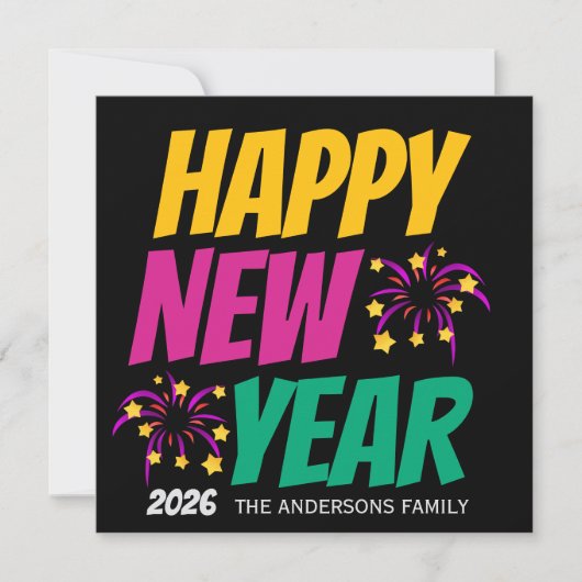 Happy New Year Kaart (Voorkant)