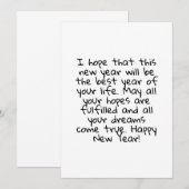 HAPPY NEW YEAR KAART (Voorkant / Achterkant)