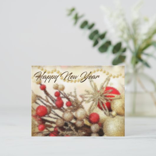 Happy New Year-kaart Feestdagenkaart (Staand voorkant)