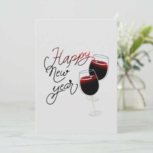 Happy New Year-kaart Feestdagenkaart (Staand voorkant)