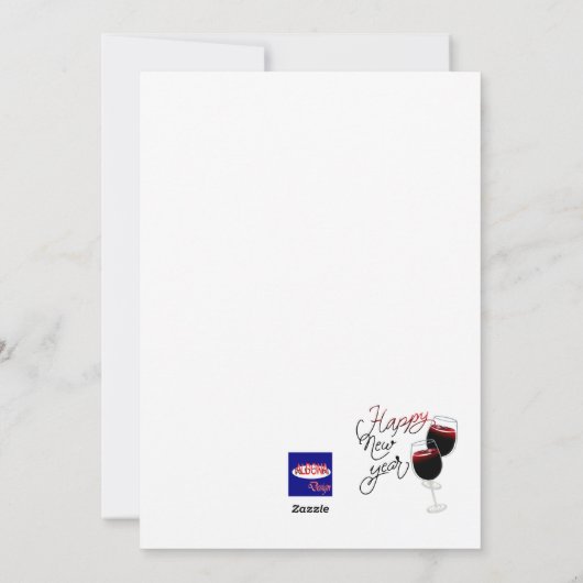 Happy New Year-kaart Feestdagenkaart (Achterkant)