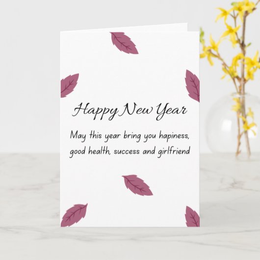 Happy New Year-kaarten Kaart (Gele Bloem)