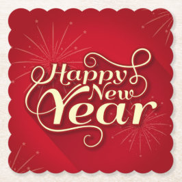 Happy New Year Kartonnen Onderzetters
