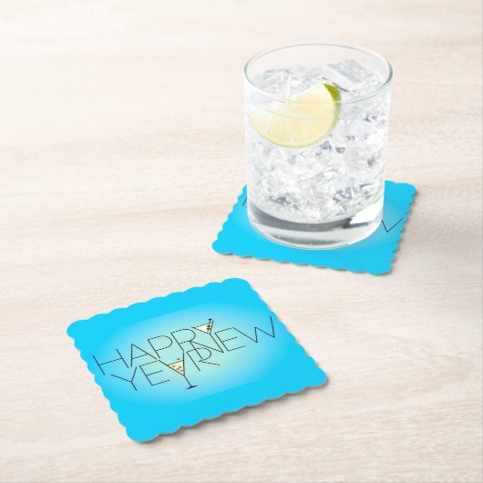 Happy New Year Kartonnen Onderzetters (Insitu)