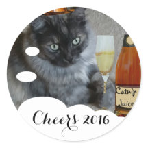 Happy New Year (kat) sticker van RoseWrites