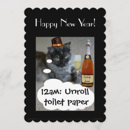 Happy New Year (kat) Uitnodiging van RoseWrites