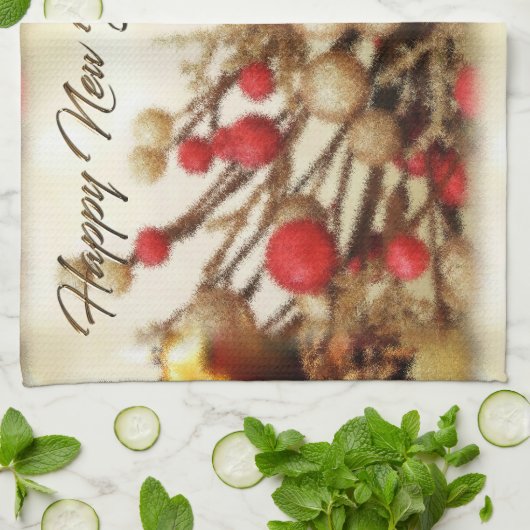 Happy New Year Kitchen Towel Theedoek (Gevouwen)