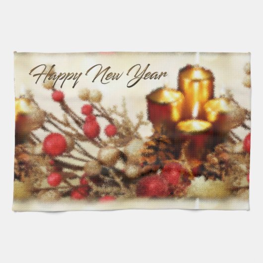 Happy New Year Kitchen Towel Theedoek (Horizontaal)